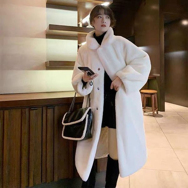 women's fur & faux women 2021 winter coat female long fake coats loose overcoat thick warm plush outerwear c461, Black
women's fur & faux women 2021 winter coat female long fake coats loose overcoat thick warm plush outerwear c461, Black