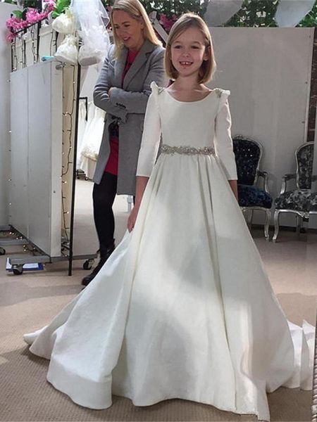 girl's dresses white/ ivory satin flower girl dress 3/4 sleeveless backless first communion birthday party pageant, Red;yellow
girl's dresses white/ ivory satin flower girl dress 3/4 sleeveless backless first communion birthday party pageant, Red;yellow