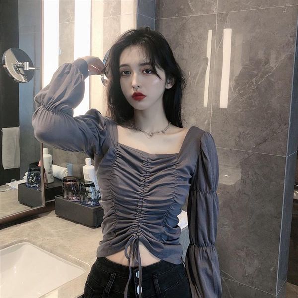 autumn winter 2021 fashion korean women puff sleeve ruffle shirt blouse square collar drawstring chiffon women's blouses & shirts, White
autumn winter 2021 fashion korean women puff sleeve ruffle shirt blouse square collar drawstring chiffon women's blouses & shirts, White