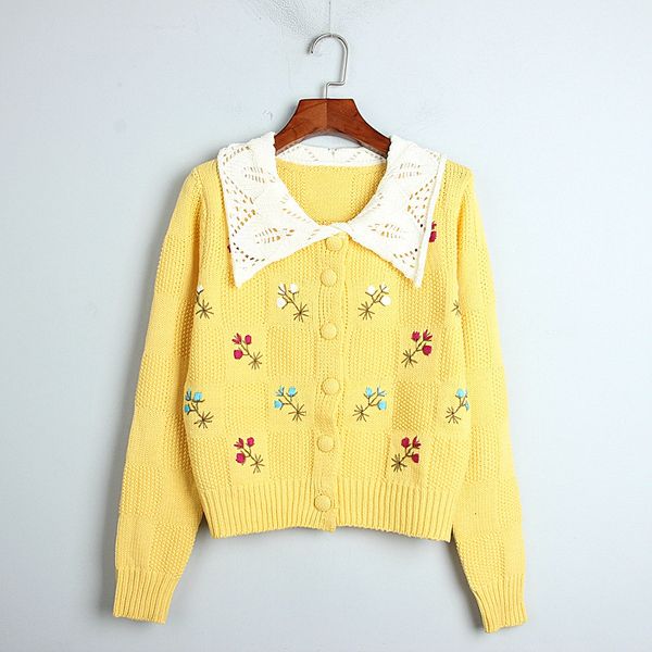 women's knits & tees cute cardigan women knitted coat autumn turn down collar embroidered sweater cardigans knitwear rebeca de muj, White
women's knits & tees cute cardigan women knitted coat autumn turn down collar embroidered sweater cardigans knitwear rebeca de muj, White
