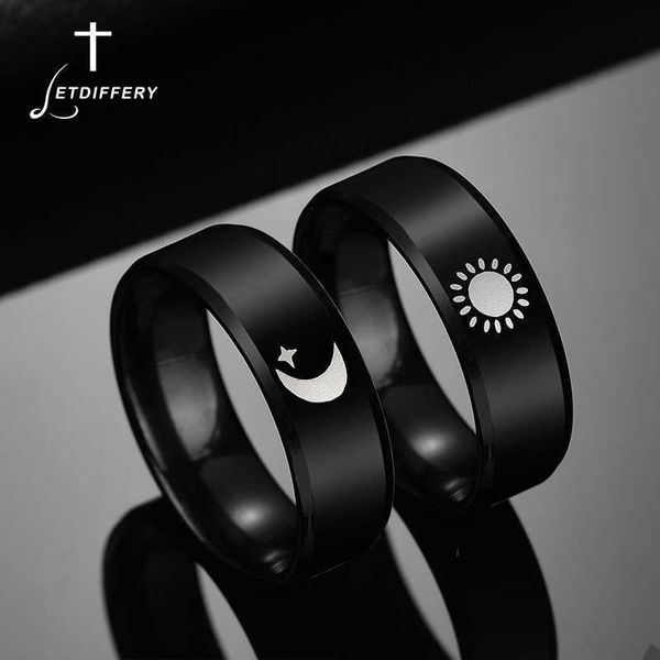 letdiffery simple moon sun couple rings for lover's black stainless steel women men wedding ring valentine's day gifts, Silver
letdiffery simple moon sun couple rings for lover's black stainless steel women men wedding ring valentine's day gifts, Silver