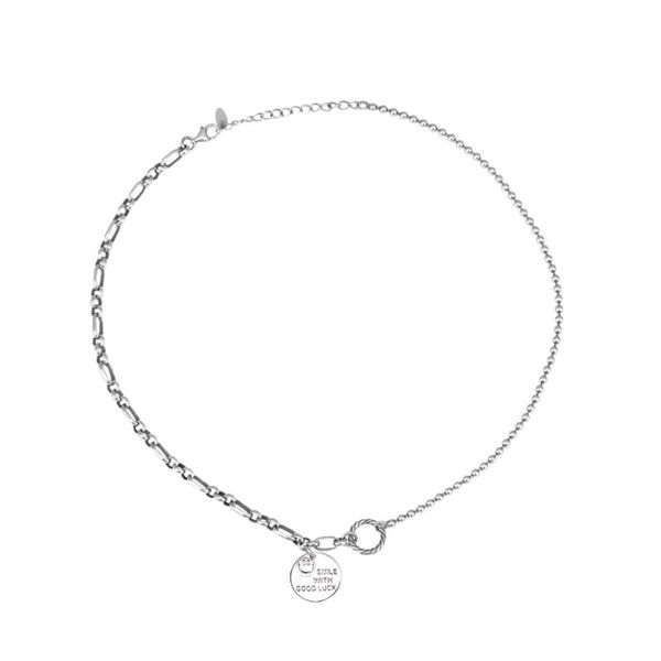 chains south korea's s925 sterling silver inlaid diamond hollow smile round brand necklace women's fashion personality simple temp
chains south korea's s925 sterling silver inlaid diamond hollow smile round brand necklace women's fashion personality simple temp