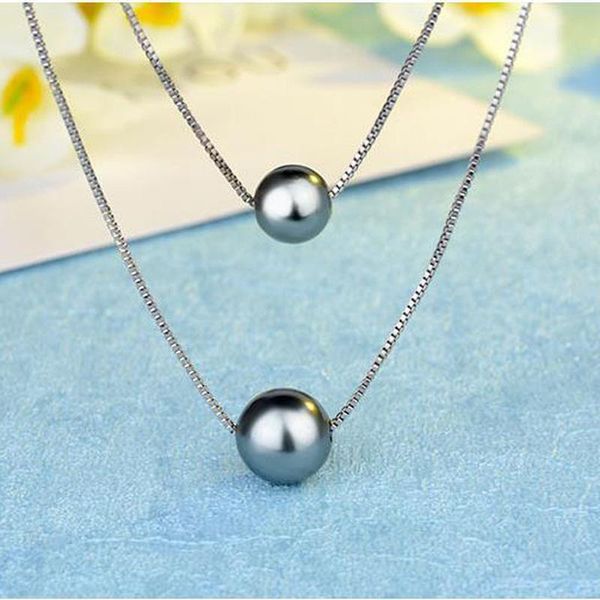 chains ihues 925 sterling silver necklace double chain pearl pendant women's short sweet clavicle
chains ihues 925 sterling silver necklace double chain pearl pendant women's short sweet clavicle