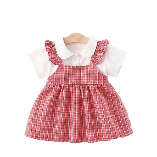 girl's dresses baby girl dress 2021 summer casual kids princess plaid patchwork toddler party suit infant clothes 6-24m, Red;yellow
girl's dresses baby girl dress 2021 summer casual kids princess plaid patchwork toddler party suit infant clothes 6-24m, Red;yellow