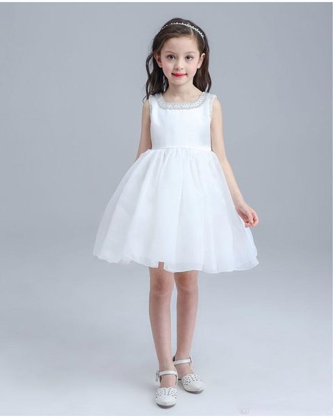 new flower girl dresses white ivory real party pageant communion dress little girls kids children dress for wedding, White;blue
new flower girl dresses white ivory real party pageant communion dress little girls kids children dress for wedding, White;blue