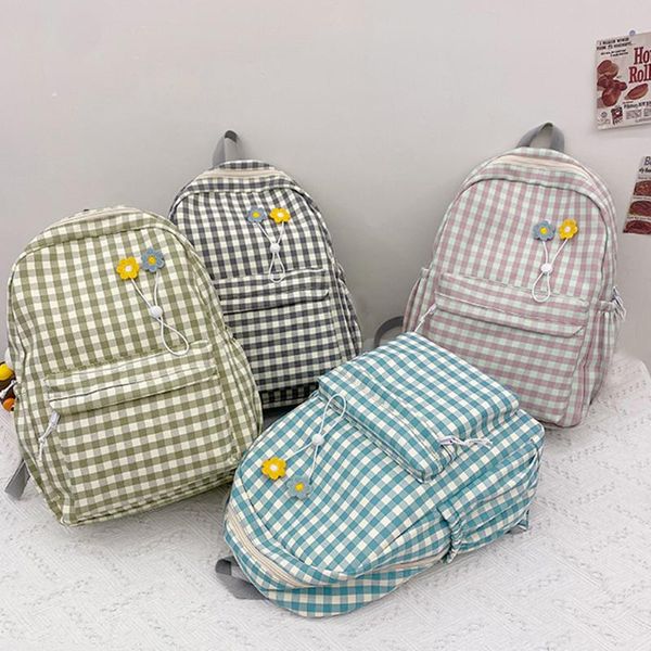 school bags casual canvas for students girls fashion plaid printing women backpack female simple large capacity rucksack bookbag
school bags casual canvas for students girls fashion plaid printing women backpack female simple large capacity rucksack bookbag