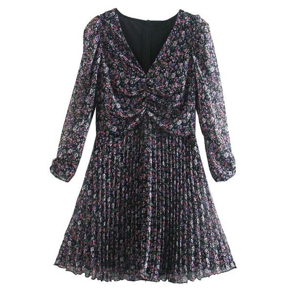 casual dresses floy fashion prairie chic v neck women elegant floral printed pleated dress loose fold a line mini ladies, Black;gray
casual dresses floy fashion prairie chic v neck women elegant floral printed pleated dress loose fold a line mini ladies, Black;gray