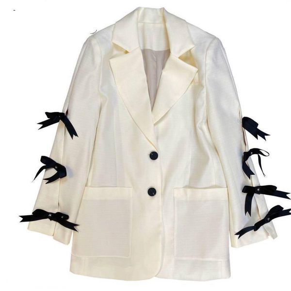 women blazer single breasted long sleeve ladies cotton linen coat bow hollowed out women's suit jacket 2021 p160 suits & blazers, White;black
women blazer single breasted long sleeve ladies cotton linen coat bow hollowed out women's suit jacket 2021 p160 suits & blazers, White;black