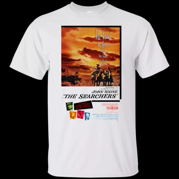 the searchers, john ford, john wayne, one sheet, western, t-shirt, White;black
the searchers, john ford, john wayne, one sheet, western, t-shirt, White;black