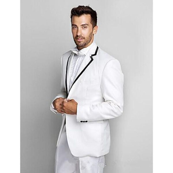 two pieces custom made one button slim fit white wedding dresses tuxedos men's suits groom ( jacket+pants+tie & blazers, White;black
two pieces custom made one button slim fit white wedding dresses tuxedos men's suits groom ( jacket+pants+tie & blazers, White;black