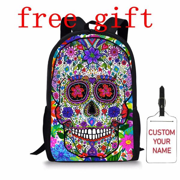 school bags 2021 cool flower skull 3d printed mens backpack floral pattern bag for kids boys durable student college bagpacks
school bags 2021 cool flower skull 3d printed mens backpack floral pattern bag for kids boys durable student college bagpacks