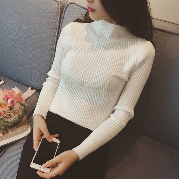 women's turtleneck sweater s fashion jersey winter autumn pullover jumper truien dames 210805, White;black
women's turtleneck sweater s fashion jersey winter autumn pullover jumper truien dames 210805, White;black
