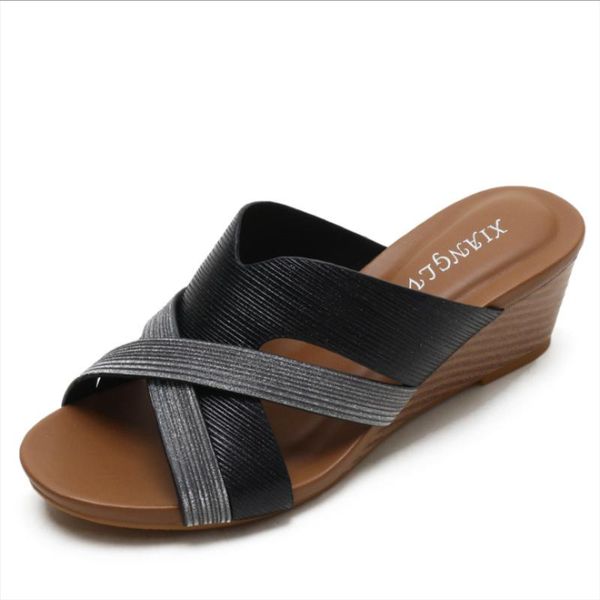 slippers 2021 summer style bohemian folk retro roman fashion platform shoes fish mouth wedge sandals women zz012, Black
slippers 2021 summer style bohemian folk retro roman fashion platform shoes fish mouth wedge sandals women zz012, Black