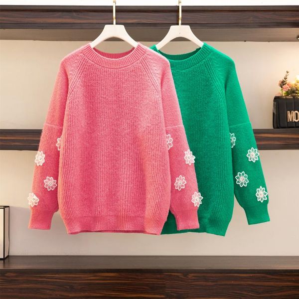 women's sweaters green pink sweet flowers korean style fashion pullovers for ladies autumn winter 2021 clothing sweater blouses, White;black
women's sweaters green pink sweet flowers korean style fashion pullovers for ladies autumn winter 2021 clothing sweater blouses, White;black