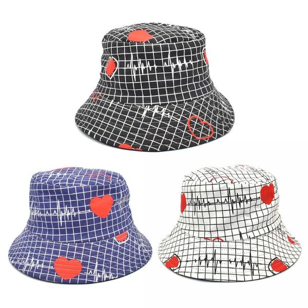 berets l5ya printed-heart bucket hats cotton foldable beach sunhats fisherman for women men casual panama in summer, Blue;gray
berets l5ya printed-heart bucket hats cotton foldable beach sunhats fisherman for women men casual panama in summer, Blue;gray