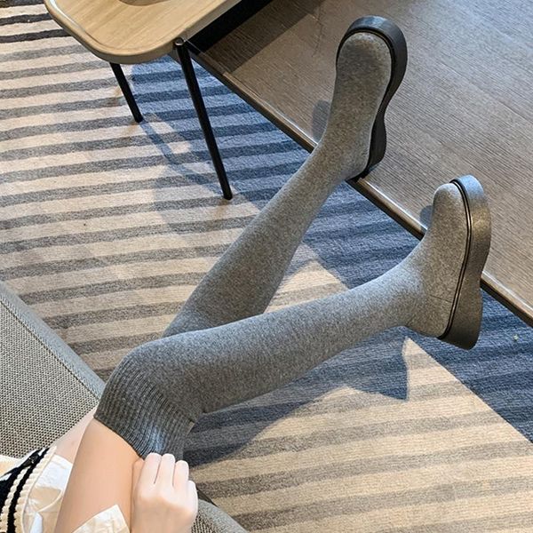 boots 2022 winter female over the knee sock botas designer platform mid heels shoes warm fashion lady, Black
boots 2022 winter female over the knee sock botas designer platform mid heels shoes warm fashion lady, Black