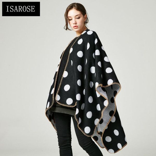 scarves isarose polka dots cardigan high street fashion women plus size poncho knitted sweater coat rock roll capes winter long cloaks, Blue;gray
scarves isarose polka dots cardigan high street fashion women plus size poncho knitted sweater coat rock roll capes winter long cloaks, Blue;gray