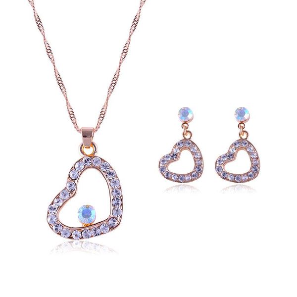earrings & necklace dubai jewelry sets 2021 colorful crystal heart pendant necklace&stud set for women bride wedding jewellery, Silver
earrings & necklace dubai jewelry sets 2021 colorful crystal heart pendant necklace&stud set for women bride wedding jewellery, Silver