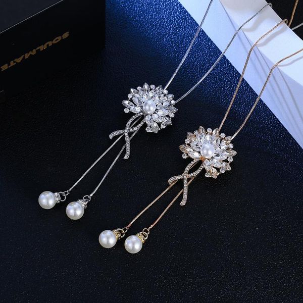 pendant necklaces crystal dandelion flower necklace for women fashion wedding dress sweater shopping party accessories, Silver
pendant necklaces crystal dandelion flower necklace for women fashion wedding dress sweater shopping party accessories, Silver