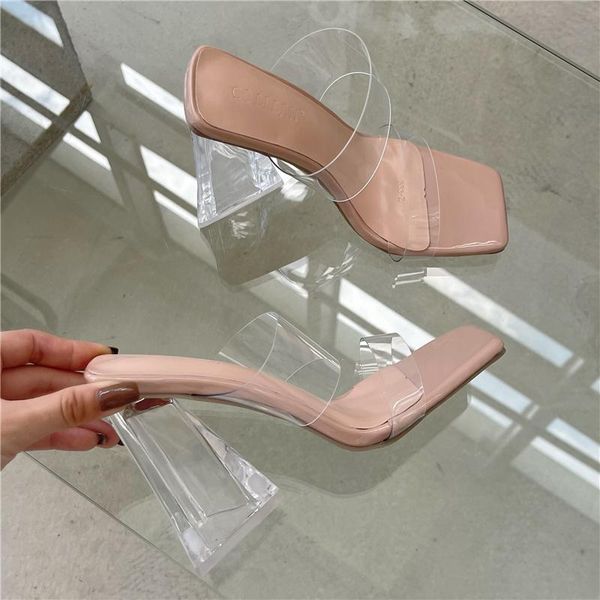 slippers women summer 11cm high heels slides transparent mules block clear triangle crystal sandals lady fetish shoes, Black
slippers women summer 11cm high heels slides transparent mules block clear triangle crystal sandals lady fetish shoes, Black