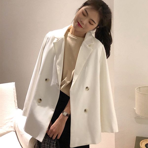 paris girl autumn korean version of the net red women temperament double-breasted long-length suit jacket small 210524, White;black
paris girl autumn korean version of the net red women temperament double-breasted long-length suit jacket small 210524, White;black