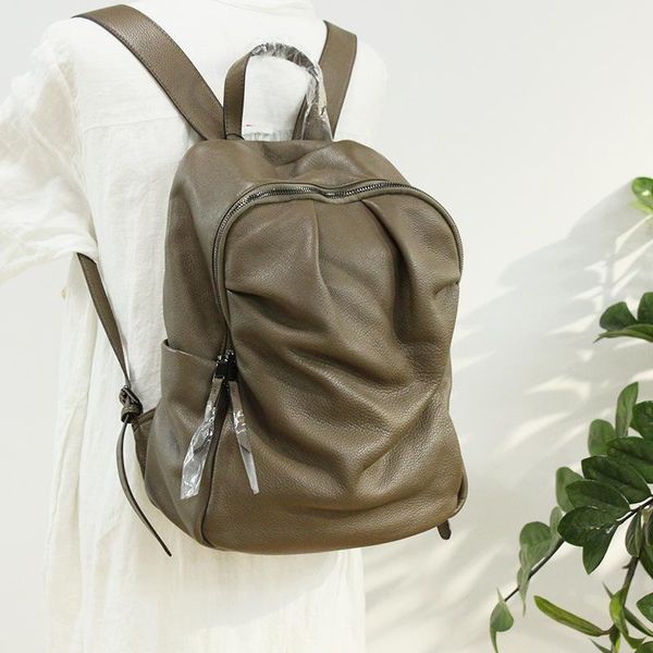 women's bag simple three-dimensional fold shoulder classic art fan casual all-match female backpack style
women's bag simple three-dimensional fold shoulder classic art fan casual all-match female backpack style