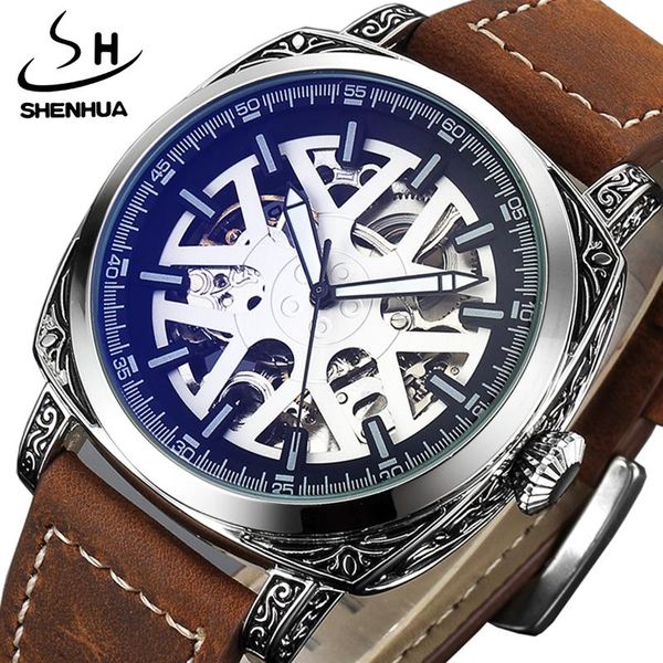 wristwatches shenhua automatic mechanical modern retro mix style blue face light silver skeleton business genuine casual for men, Slivery;brown
wristwatches shenhua automatic mechanical modern retro mix style blue face light silver skeleton business genuine casual for men, Slivery;brown
