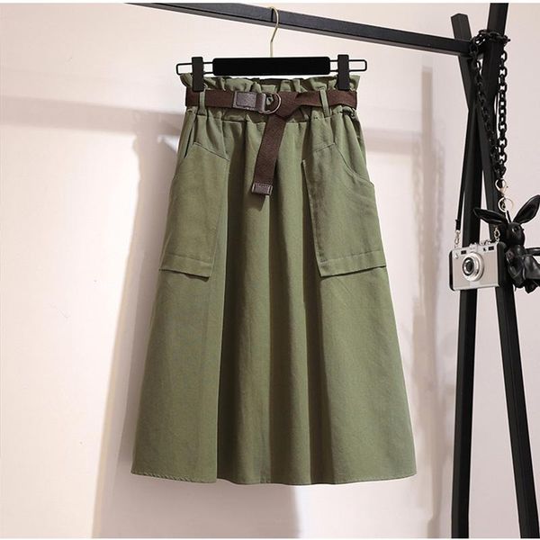 skirts midi knee length summer skirt women with belt 2021 spring casual cotton solid high waist sun school female, Black
skirts midi knee length summer skirt women with belt 2021 spring casual cotton solid high waist sun school female, Black