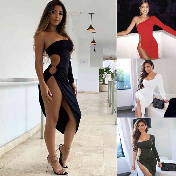 autumn and winter one shoulder long sleeve dress cut out party evening dress xl, Black;gray
autumn and winter one shoulder long sleeve dress cut out party evening dress xl, Black;gray