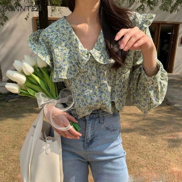 women's blouses & shirts women chiffon single-breasted straight ruffled tie-flowers long-sleeve green floral casual mujer harajuku retr, White
women's blouses & shirts women chiffon single-breasted straight ruffled tie-flowers long-sleeve green floral casual mujer harajuku retr, White