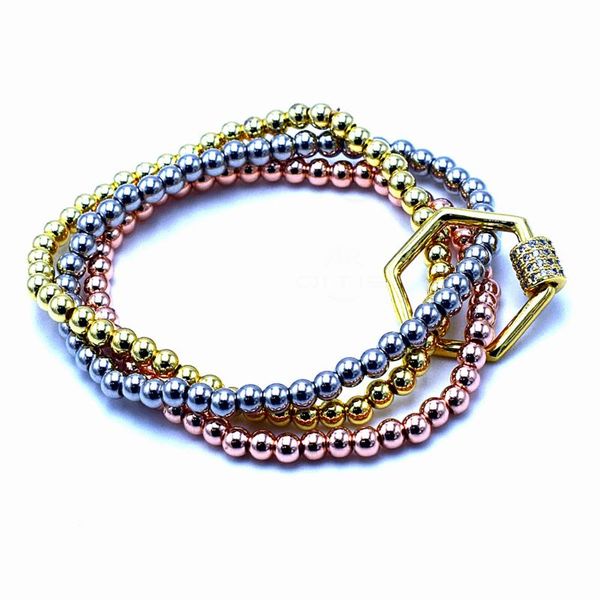 tennis fashionable hexagon zircon bracelet spiral button mixed color bead random matching jewelry, Golden;silver
tennis fashionable hexagon zircon bracelet spiral button mixed color bead random matching jewelry, Golden;silver