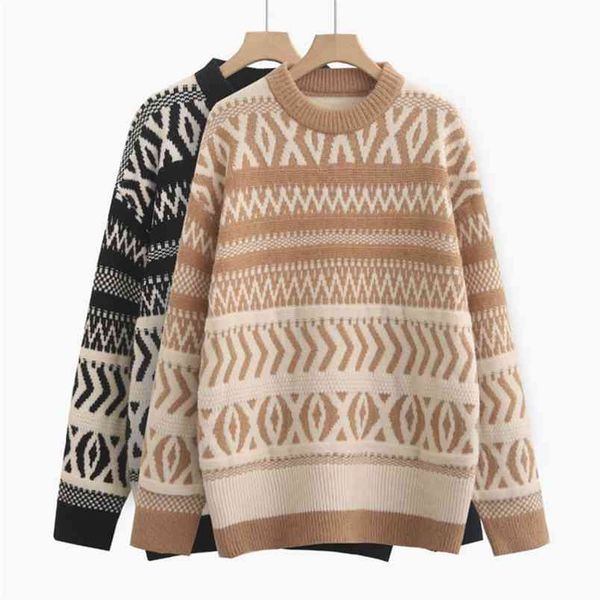korean casual swaeter women long sleeved auutmn winter loose oversized pullovers woman knitted swaeters pull femme 210514, White;black
korean casual swaeter women long sleeved auutmn winter loose oversized pullovers woman knitted swaeters pull femme 210514, White;black