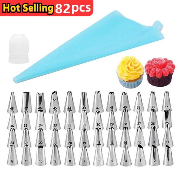 baking & pastry tools creative 82 pcs silicone bag tips kitchen diy icing piping nozzle + cream reusable cake decorating bags
baking & pastry tools creative 82 pcs silicone bag tips kitchen diy icing piping nozzle + cream reusable cake decorating bags