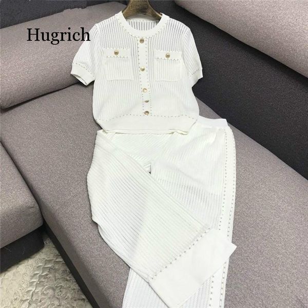 women's tracksuits wide leg pants suit female 2021 summer metal buckle hollow short-sleeved sweater + two-piece set, Gray
women's tracksuits wide leg pants suit female 2021 summer metal buckle hollow short-sleeved sweater + two-piece set, Gray