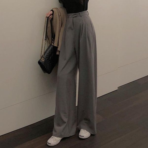 women's pants & capris 2021 spring autumn female solid wide leg women full length ladies simple casual straight, Black;white
women's pants & capris 2021 spring autumn female solid wide leg women full length ladies simple casual straight, Black;white