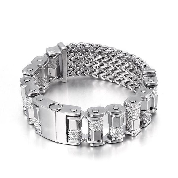 charm bracelets 23mm wide weave motorcycle bike chain heavy duty men bracelet curb cuban link 316l stainless steel wristband jewelry, Golden;silver
charm bracelets 23mm wide weave motorcycle bike chain heavy duty men bracelet curb cuban link 316l stainless steel wristband jewelry, Golden;silver