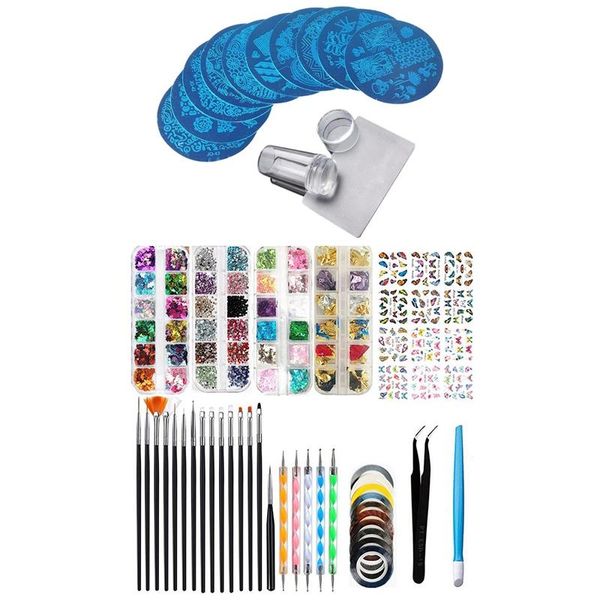 nail art kits 10 pcs stamping plate + clear silicone stamper scraper image stamp tool with kit
nail art kits 10 pcs stamping plate + clear silicone stamper scraper image stamp tool with kit