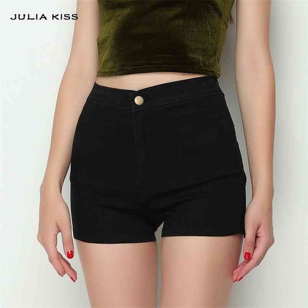 women vintage apparel slim bottom tight-fitting high waist shorts denim shorts 210323, White;black
women vintage apparel slim bottom tight-fitting high waist shorts denim shorts 210323, White;black