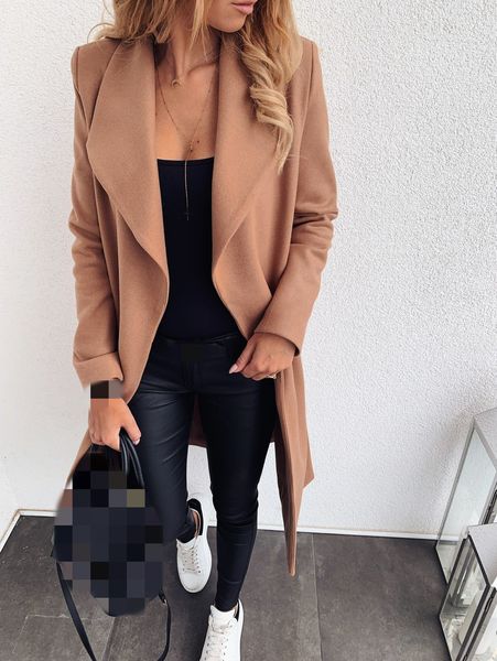 winter warm wool trench womens coat oversize lace up black midi female coats autumn elegant fashion ladies outerwear, Tan;black
winter warm wool trench womens coat oversize lace up black midi female coats autumn elegant fashion ladies outerwear, Tan;black