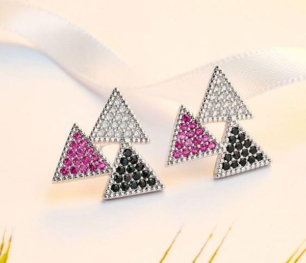 stud korean triangle fashion earrings s925 sterling silver black white women luxury jewelry ear studs arrival, Golden;silver
stud korean triangle fashion earrings s925 sterling silver black white women luxury jewelry ear studs arrival, Golden;silver