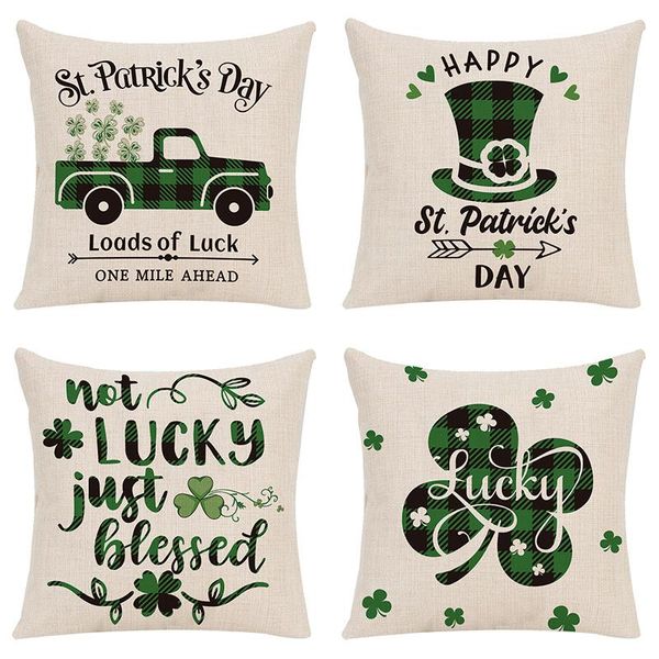 cushion/decorative pillow st. patrick's day decorative pillowcase green checked clover hat cushion cover home bedroom living room decor
cushion/decorative pillow st. patrick's day decorative pillowcase green checked clover hat cushion cover home bedroom living room decor
