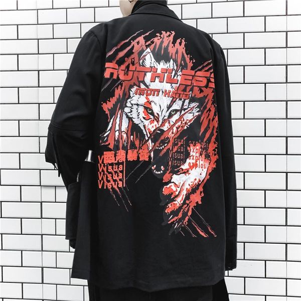 men's jackets seveyfan jacket big pocket letter print reflective strip korean loose hip hop, Black;brown
men's jackets seveyfan jacket big pocket letter print reflective strip korean loose hip hop, Black;brown