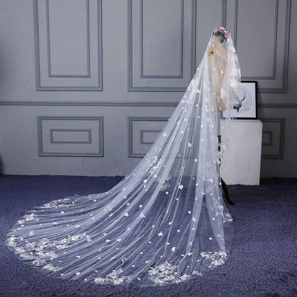 bridal veils 1pcs bride wedding head yarn lengthened 3m x 4m extra long flowers tow tail large accessories, Black
bridal veils 1pcs bride wedding head yarn lengthened 3m x 4m extra long flowers tow tail large accessories, Black