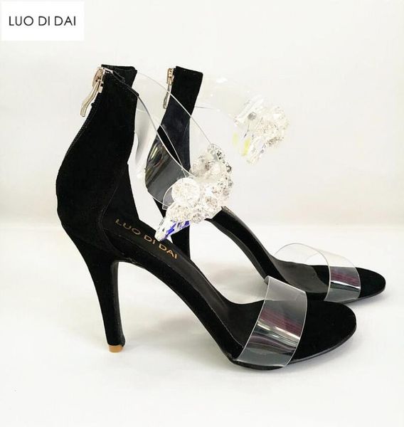 women diamond shoes ankle strap pvc high heels party thin heel gladiator sandals glitter, Black
women diamond shoes ankle strap pvc high heels party thin heel gladiator sandals glitter, Black
