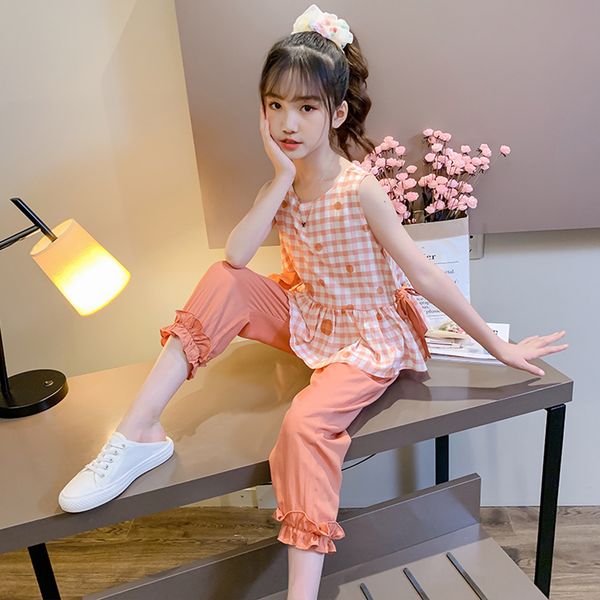 girls summer clothes plaid vest + short pattern costume for girls big dot girls sets ruffles childrens suits 6 8 10 12 14, White
girls summer clothes plaid vest + short pattern costume for girls big dot girls sets ruffles childrens suits 6 8 10 12 14, White