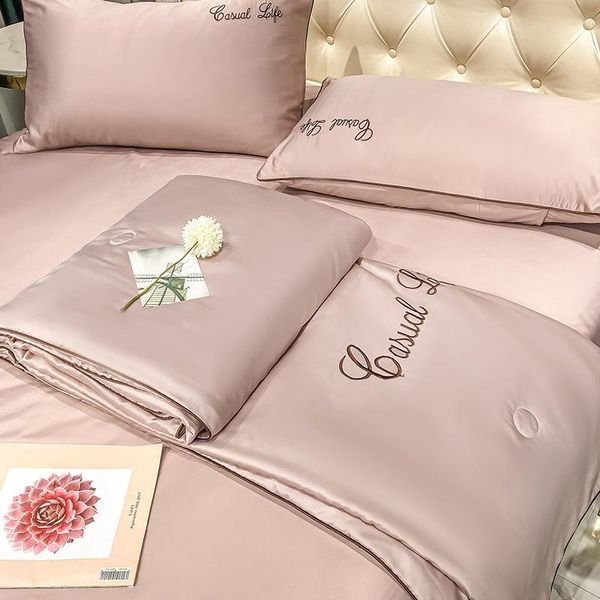 comforters & sets pink comforter queen silk like satin bedclothes summer reversible quilt luxury soft lightweight bedding for room deco
comforters & sets pink comforter queen silk like satin bedclothes summer reversible quilt luxury soft lightweight bedding for room deco
