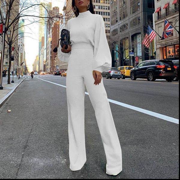elegant long sleeve women romper wide leg patns solid color autumn overalls, Black;white
elegant long sleeve women romper wide leg patns solid color autumn overalls, Black;white