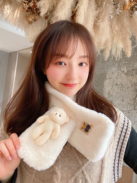 autumn and winter cute plush bib scarf christmas girl heart wild bear korean version ins tide, Blue;gray
autumn and winter cute plush bib scarf christmas girl heart wild bear korean version ins tide, Blue;gray