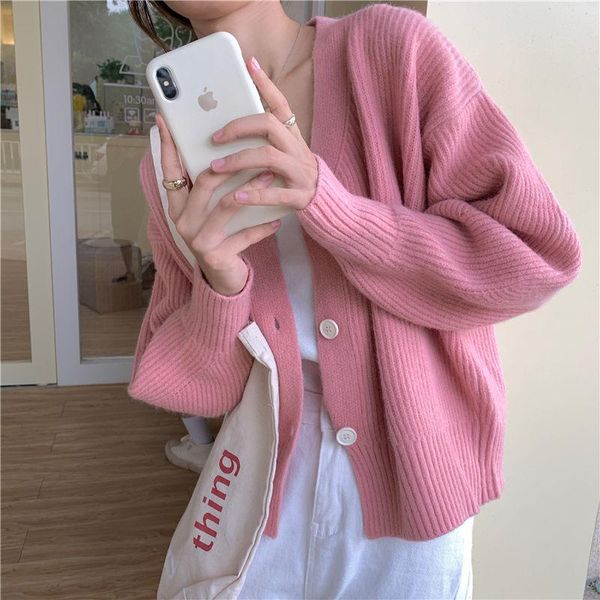 women's knits & tees women casual single breasted v-neck sweaters female solid knitted jumpers women's spring autumn short cardigan, White
women's knits & tees women casual single breasted v-neck sweaters female solid knitted jumpers women's spring autumn short cardigan, White