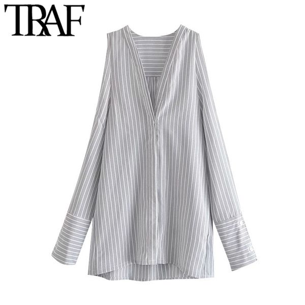 women fashion hollow out striped blouses vintage v neck long sleeve female shirts blusas chic 210507, White
women fashion hollow out striped blouses vintage v neck long sleeve female shirts blusas chic 210507, White